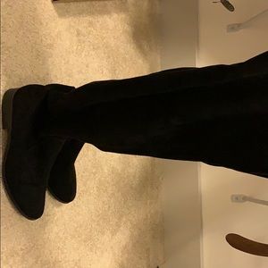 ELINNA BLACK KNEE HIGH BOOTS